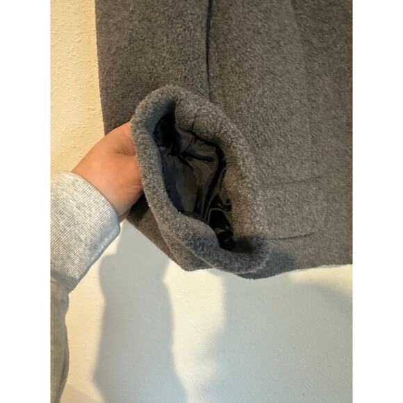 Express Tailleur Fleece Cropped blazer jacket Size medium Made in USA Grey - Picture 6 of 8